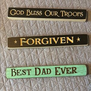 Inspirational Wall Decor Set - Black, Gold, Green